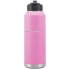 Laser etched light purple 32 oz vacuum insulated water bottle with 'South Dakota Heart' design