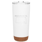 Laser etched white 20 oz vacuum insulated tumbler with 'South Dakota Heart' design
