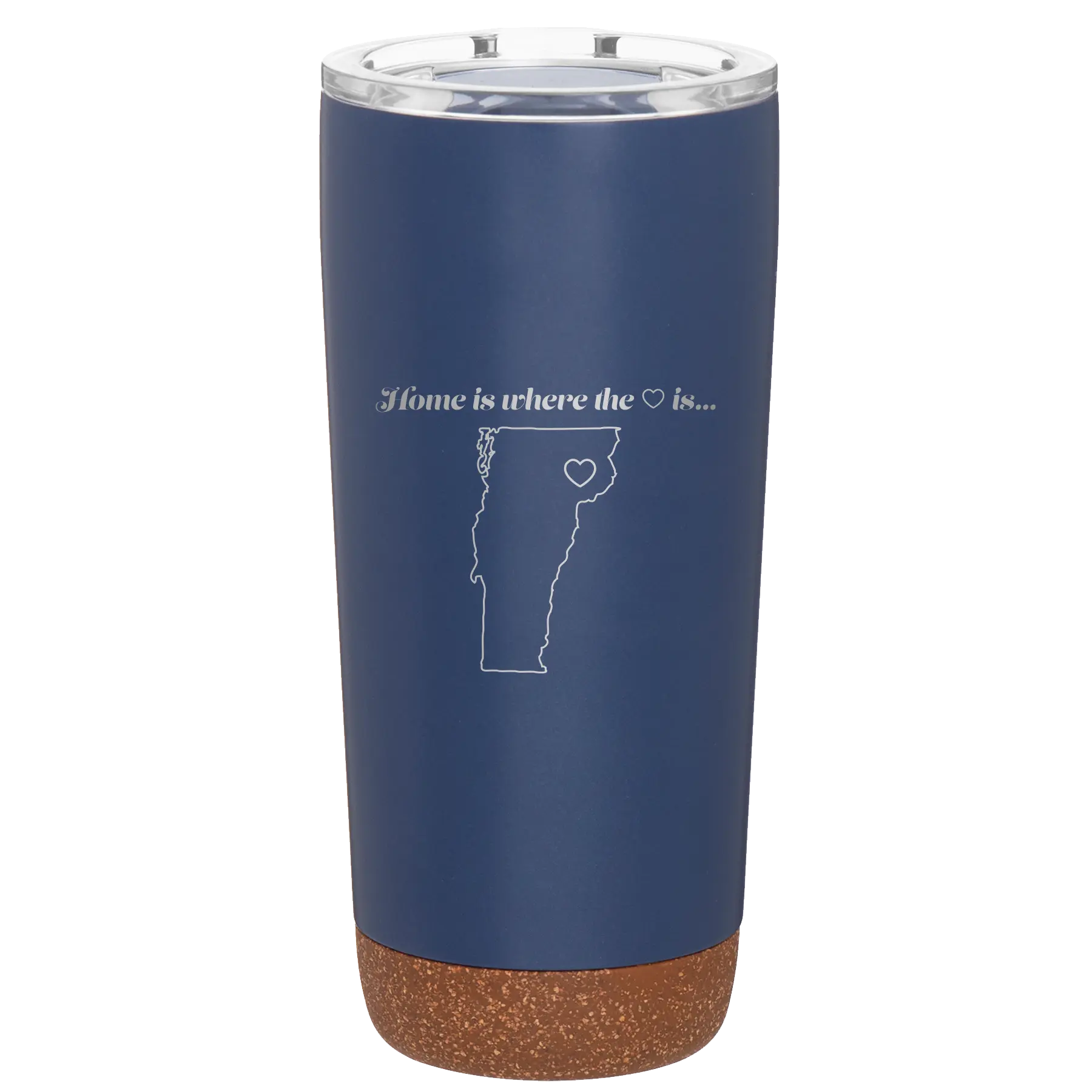 Laser etched constellation 20 oz vacuum insulated tumbler with 'Vermont Heart' design