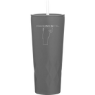 Laser etched slate 20 oz vacuum insulated tumbler with 'Vermont Heart' design