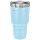 Laser etched light blue 30 oz vacuum insulated tumbler with 'South Carolina Heart' design
