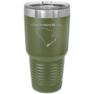 Laser etched olive green 30 oz vacuum insulated tumbler with 'South Carolina Heart' design