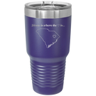 Laser etched purple 30 oz vacuum insulated tumbler with 'South Carolina Heart' design