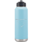 Laser etched light blue 32 oz vacuum insulated water bottle with 'South Carolina Heart' design