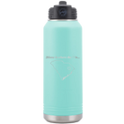 Laser etched teal 32 oz vacuum insulated water bottle with 'South Carolina Heart' design
