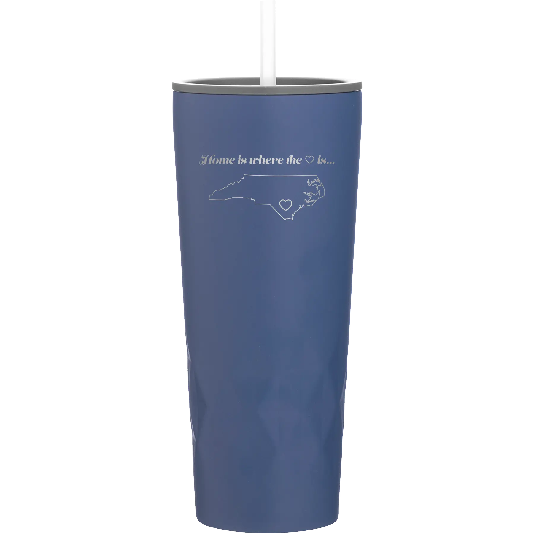Laser etched constellation 20 oz vacuum insulated tumbler with 'North Carolina Heart' design