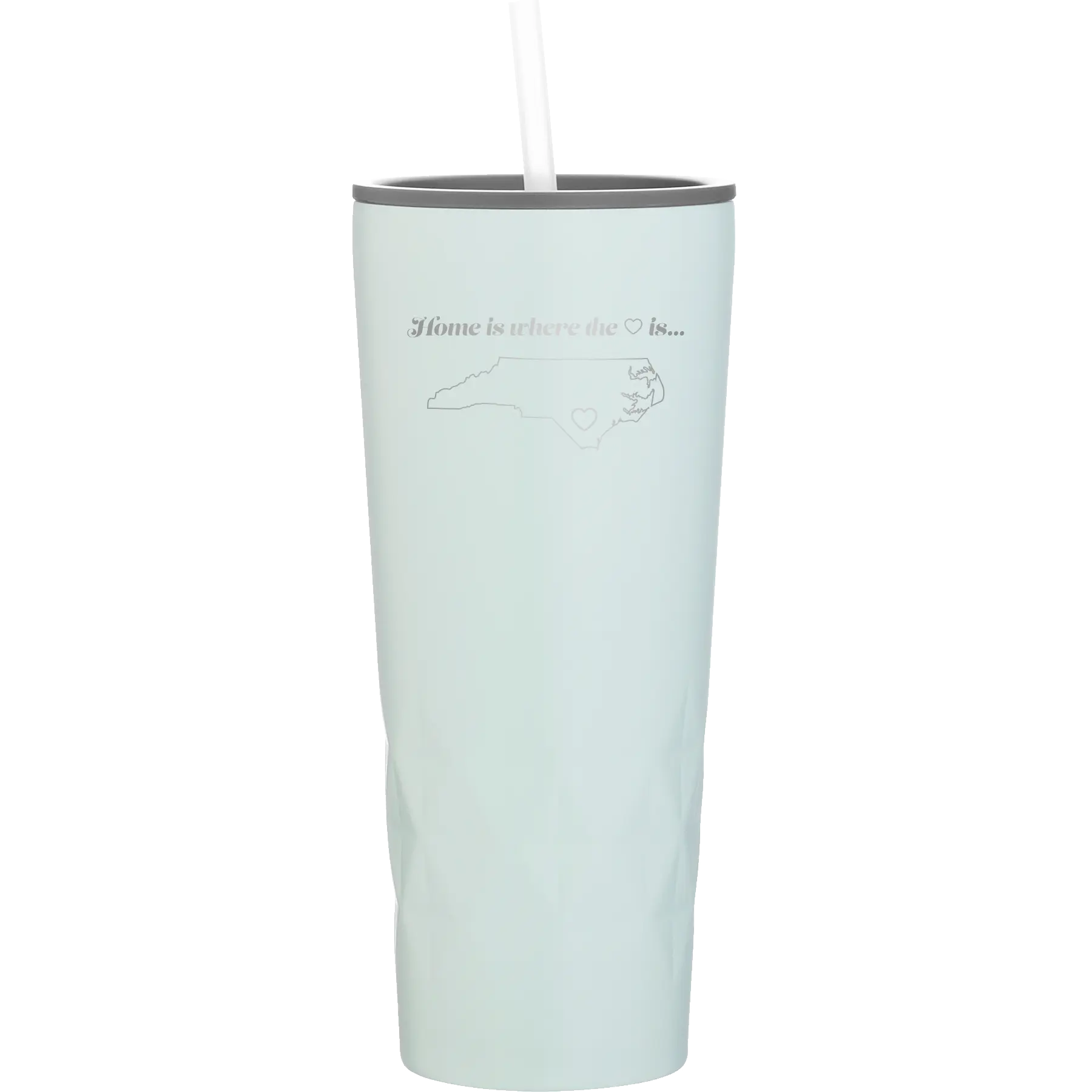 Laser etched meadow 20 oz vacuum insulated tumbler with 'North Carolina Heart' design