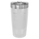 Laser etched white 20 oz vacuum insulated tumbler with 'Pennsylvania Heart' design