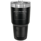 Laser etched black 30 oz vacuum insulated tumbler with 'Pennsylvania Heart' design