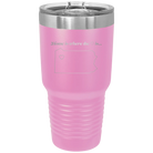 Laser etched light purple 30 oz vacuum insulated tumbler with 'Pennsylvania Heart' design