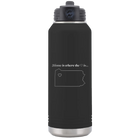 Laser etched black 32 oz vacuum insulated water bottle with 'Pennsylvania Heart' design