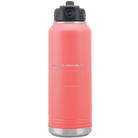Laser etched coral 32 oz vacuum insulated water bottle with 'Pennsylvania Heart' design