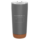 Laser etched storm gray 20 oz vacuum insulated tumbler with 'Pennsylvania Heart' design