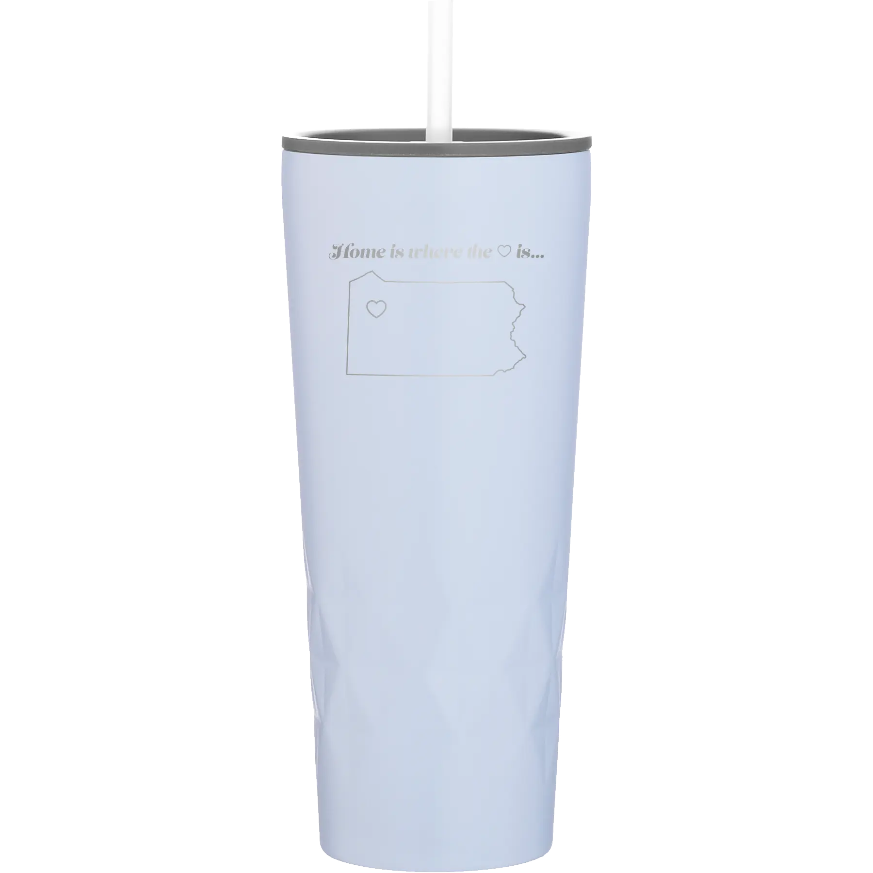 Laser etched landfall 20 oz vacuum insulated tumbler with 'Pennsylvania Heart' design