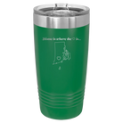 Laser etched green 20 oz vacuum insulated tumbler with 'Rhode Island Heart' design