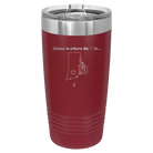Laser etched maroon 20 oz vacuum insulated tumbler with 'Rhode Island Heart' design