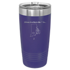 Laser etched purple 20 oz vacuum insulated tumbler with 'Rhode Island Heart' design