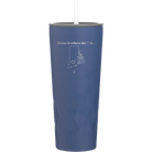 Laser etched constellation 20 oz vacuum insulated tumbler with 'Rhode Island Heart' design
