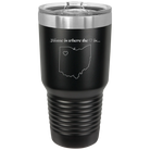 Laser etched black 30 oz vacuum insulated tumbler with 'Ohio Heart' design