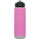 Laser etched light purple 20 oz vacuum insulated water bottle with 'New York Heart' design