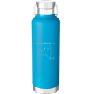 Laser etched aqua 24 oz vacuum insulated water bottle with 'New York Heart' design