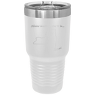 Laser etched white 30 oz vacuum insulated tumbler with 'New York Heart' design