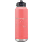 Laser etched coral 32 oz vacuum insulated water bottle with 'New York Heart' design
