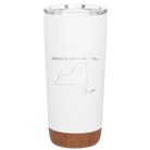 Laser etched white 20 oz vacuum insulated tumbler with 'New York Heart' design