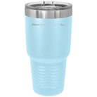 Laser etched light blue 30 oz vacuum insulated tumbler with 'New Hampshire Heart' design