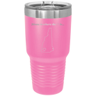 Laser etched pink 30 oz vacuum insulated tumbler with 'New Hampshire Heart' design