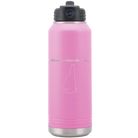 Laser etched light purple 32 oz vacuum insulated water bottle with 'New Hampshire Heart' design