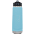 Laser etched light blue 20 oz vacuum insulated water bottle with 'Nevada Heart' design