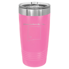 Laser etched pink 20 oz vacuum insulated tumbler with 'New Mexico Heart' design