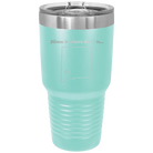 Laser etched teal 30 oz vacuum insulated tumbler with 'New Mexico Heart' design