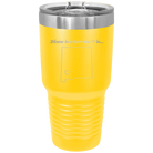 Laser etched yellow 30 oz vacuum insulated tumbler with 'New Mexico Heart' design