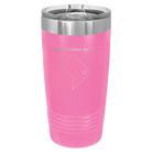 Laser etched pink 20 oz vacuum insulated tumbler with 'Washington DC Heart' design