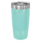 Laser etched teal 20 oz vacuum insulated tumbler with 'Washington DC Heart' design