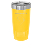 Laser etched yellow 20 oz vacuum insulated tumbler with 'Washington DC Heart' design