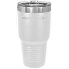 Laser etched white 30 oz vacuum insulated tumbler with 'Washington DC Heart' design
