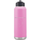 Laser etched light purple 32 oz vacuum insulated water bottle with 'Washington DC Heart' design