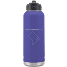 Laser etched purple 32 oz vacuum insulated water bottle with 'Washington DC Heart' design