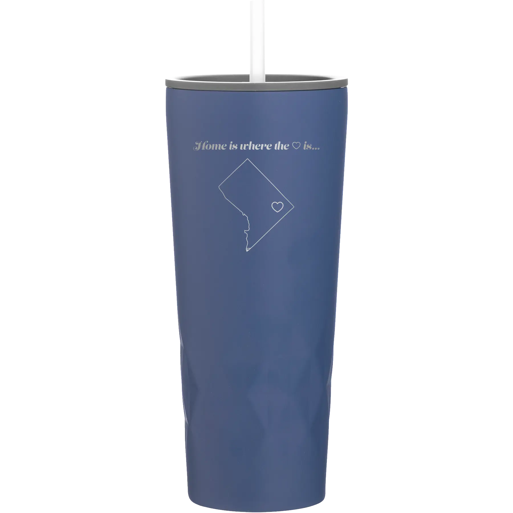 Laser etched constellation 20 oz vacuum insulated tumbler with 'Washington DC Heart' design