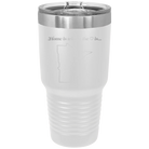 Laser etched white 30 oz vacuum insulated tumbler with 'Minnesota Heart' design