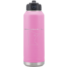 Laser etched light purple 32 oz vacuum insulated water bottle with 'Minnesota Heart' design