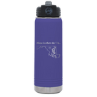 Laser etched purple 20 oz vacuum insulated water bottle with 'Maryland Heart' design