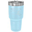 Laser etched light blue 30 oz vacuum insulated tumbler with 'Maryland Heart' design