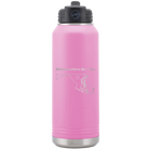 Laser etched light purple 32 oz vacuum insulated water bottle with 'Maryland Heart' design