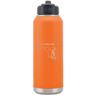 Laser etched orange 32 oz vacuum insulated water bottle with 'Maryland Heart' design