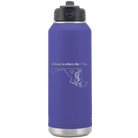 Laser etched purple 32 oz vacuum insulated water bottle with 'Maryland Heart' design
