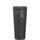 Laser etched black 20 oz vacuum insulated tumbler with 'Maryland Heart' design